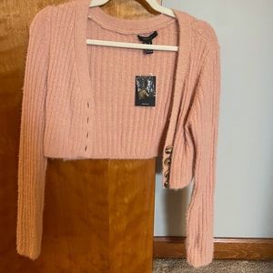 Forever 21 cropped pink sweater